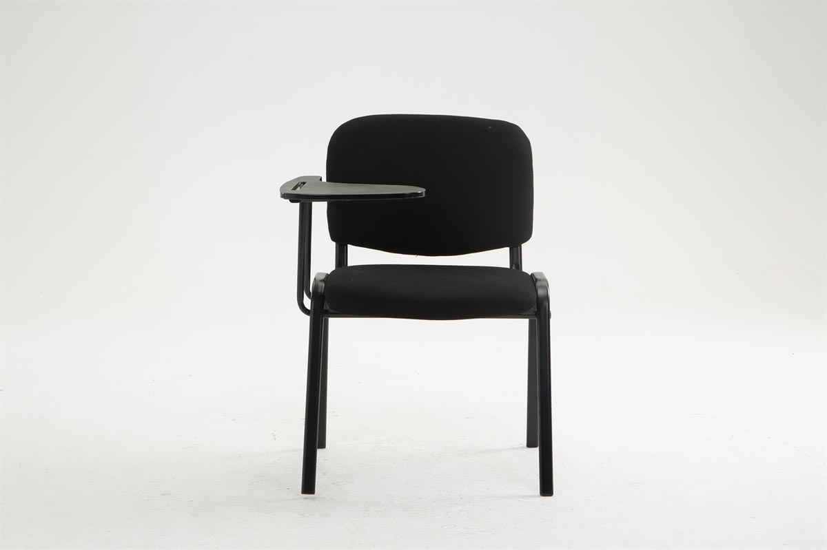 Stuhl Ken mit Klapptisch Stoff, schwarz