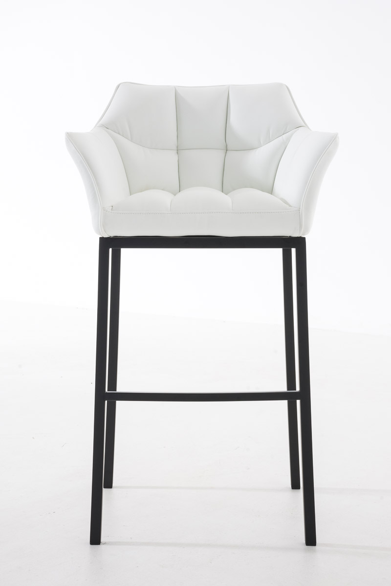 Barhocker Damaso B mit 4-Fuß Gestell, weiß
