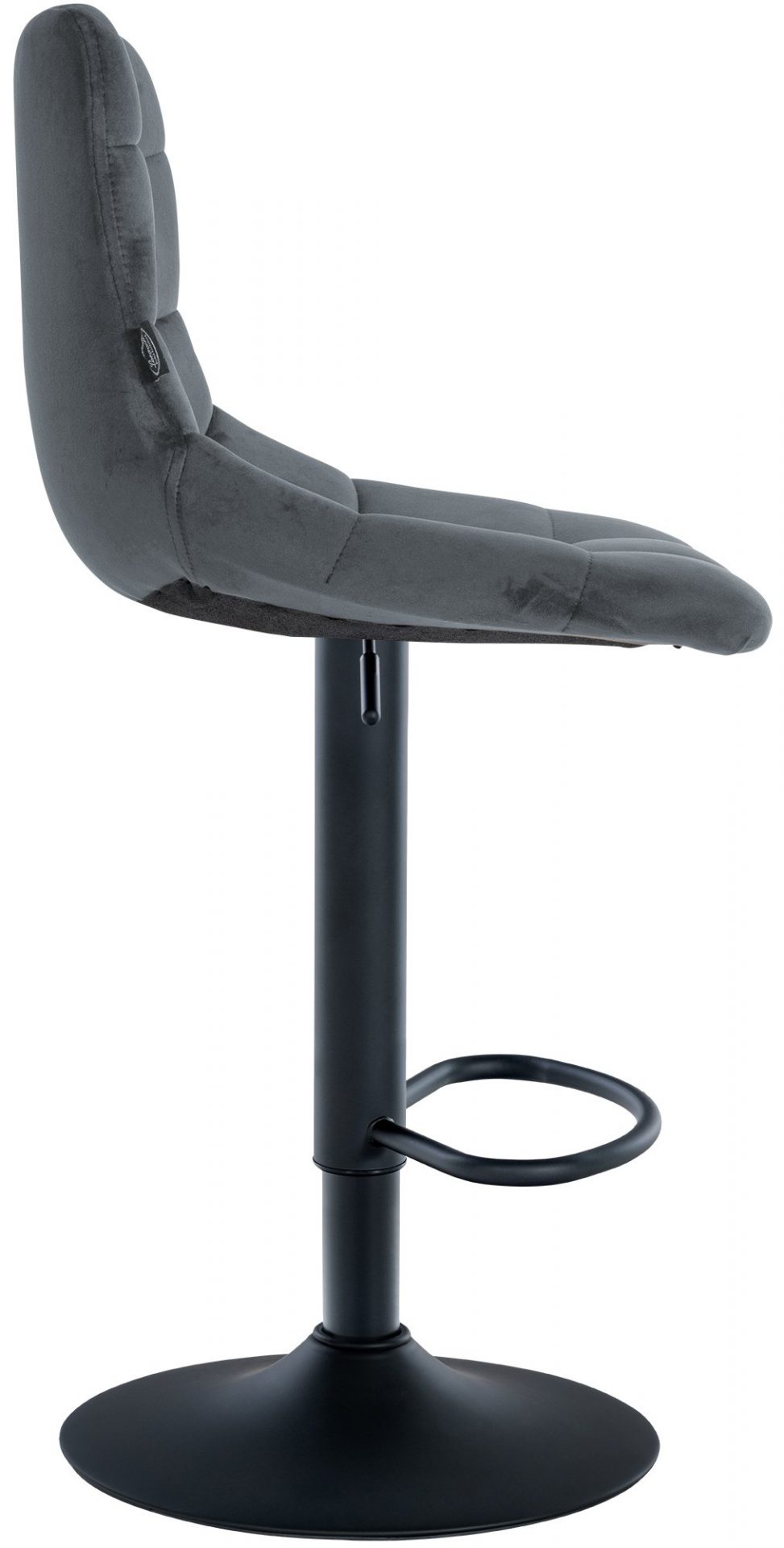 2er Set Barhocker Jerry Samt schwarz, dunkelgrau