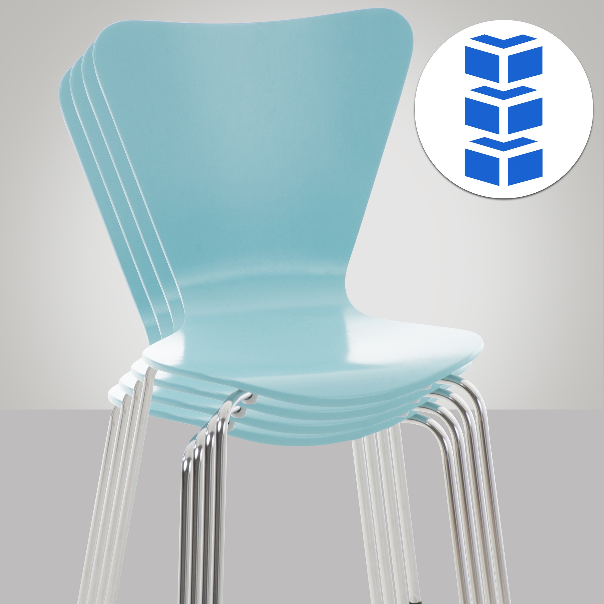 Besucherstuhl Calisto, hellblau