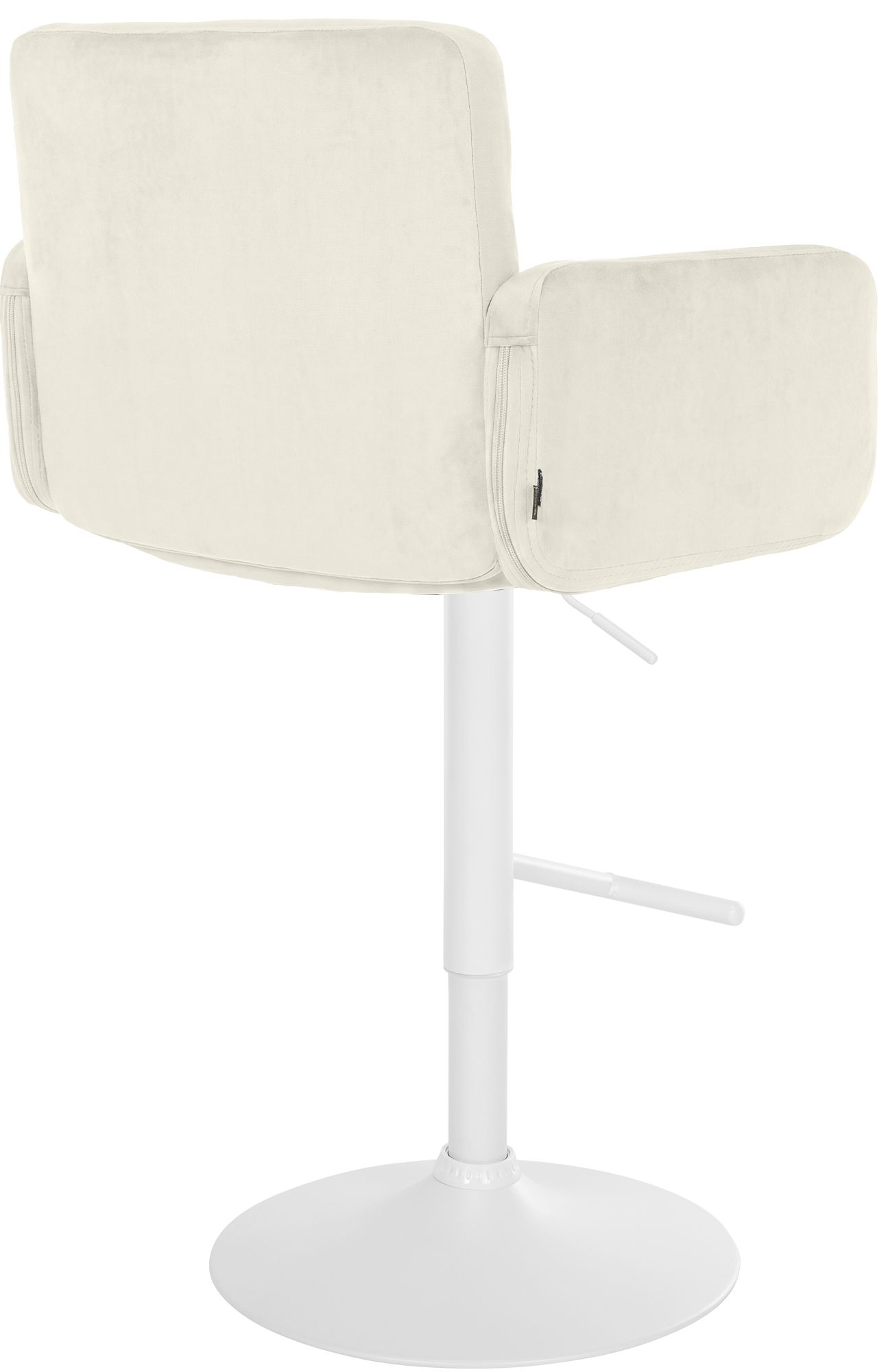 2er Set Barhocker Los Angeles Samt weiß, creme