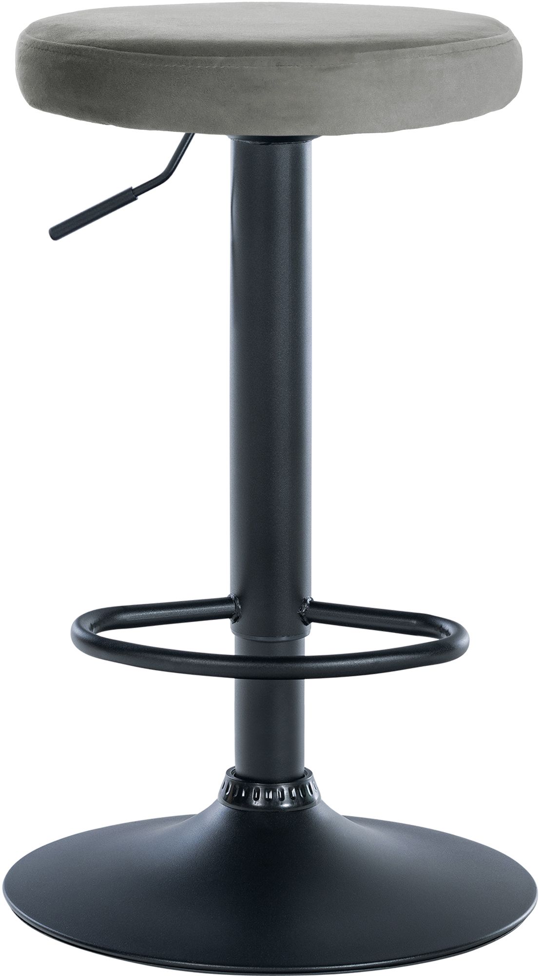 Barhocker Ponte Samt schwarz, grau