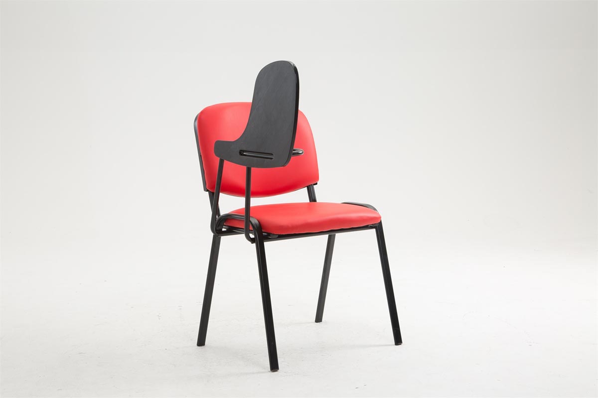 Stuhl Ken mit Klapptisch Kunstleder, rot