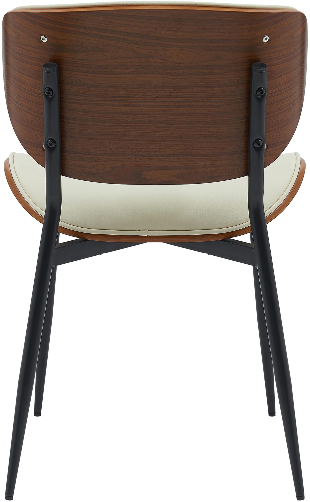 Besucherstuhl Enid Kunstleder, walnuss/creme