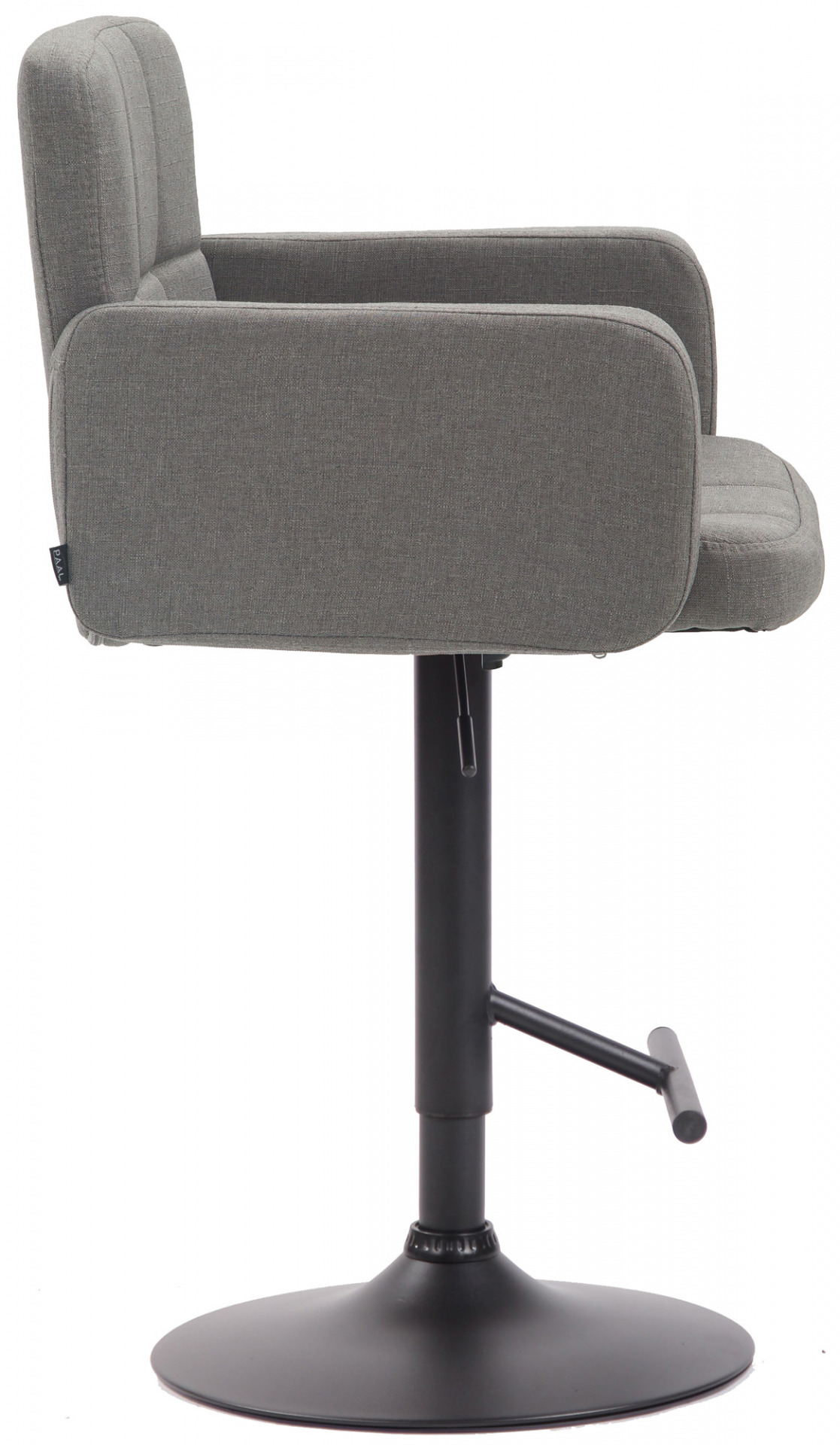 Barhocker Los Angeles, Stoff schwarz, grau