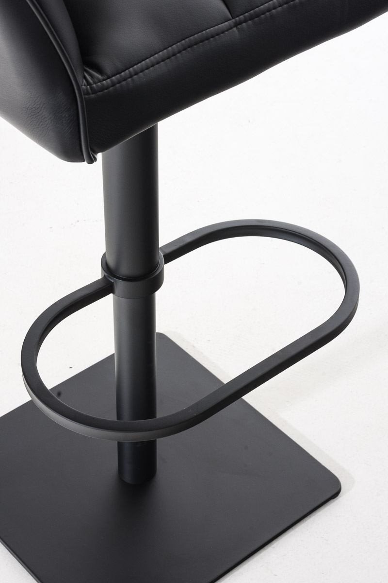 2er Set Barhocker Damaso Kunstleder schwarz, schwarz