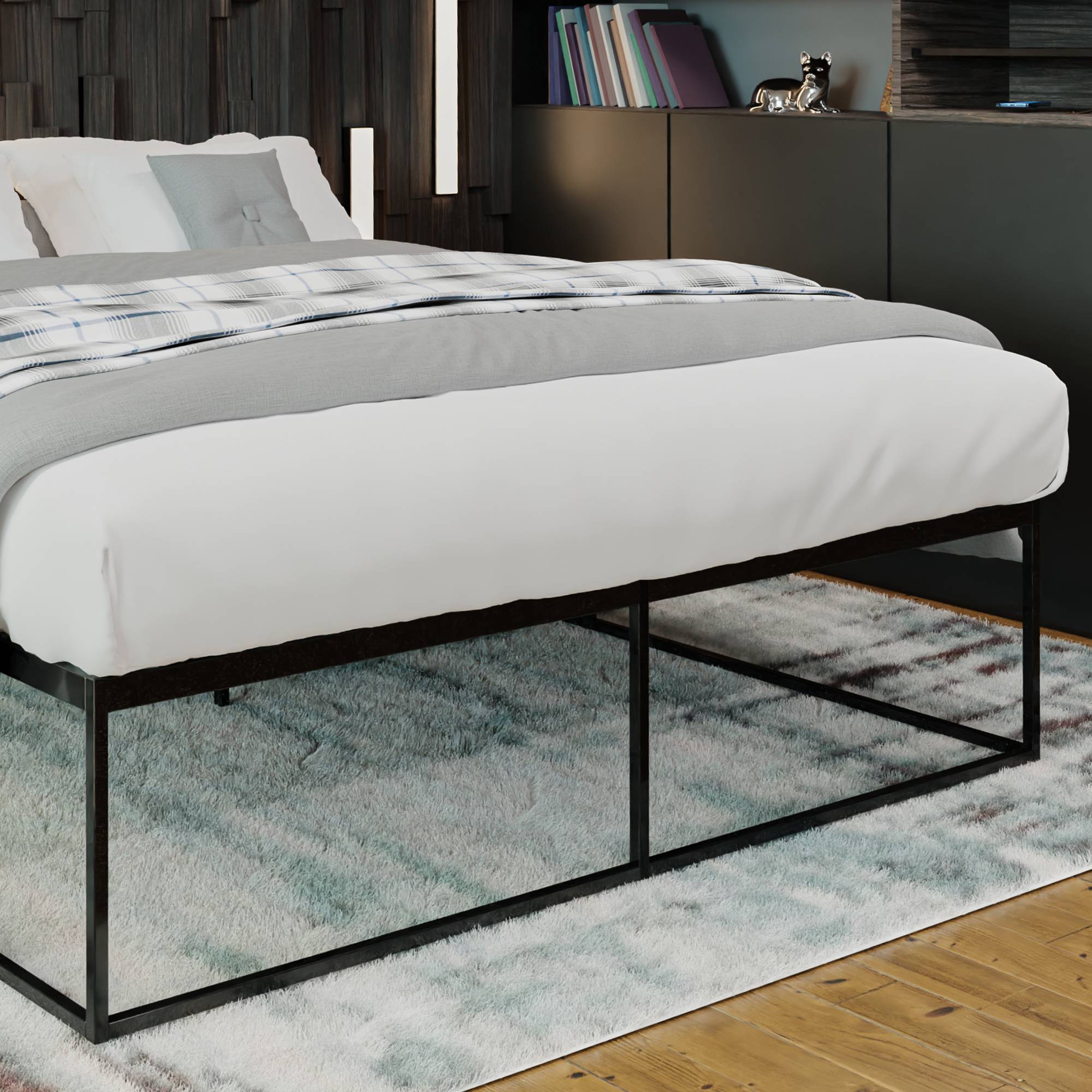 Metallbett Scala 200x180x46 cm, schwarz