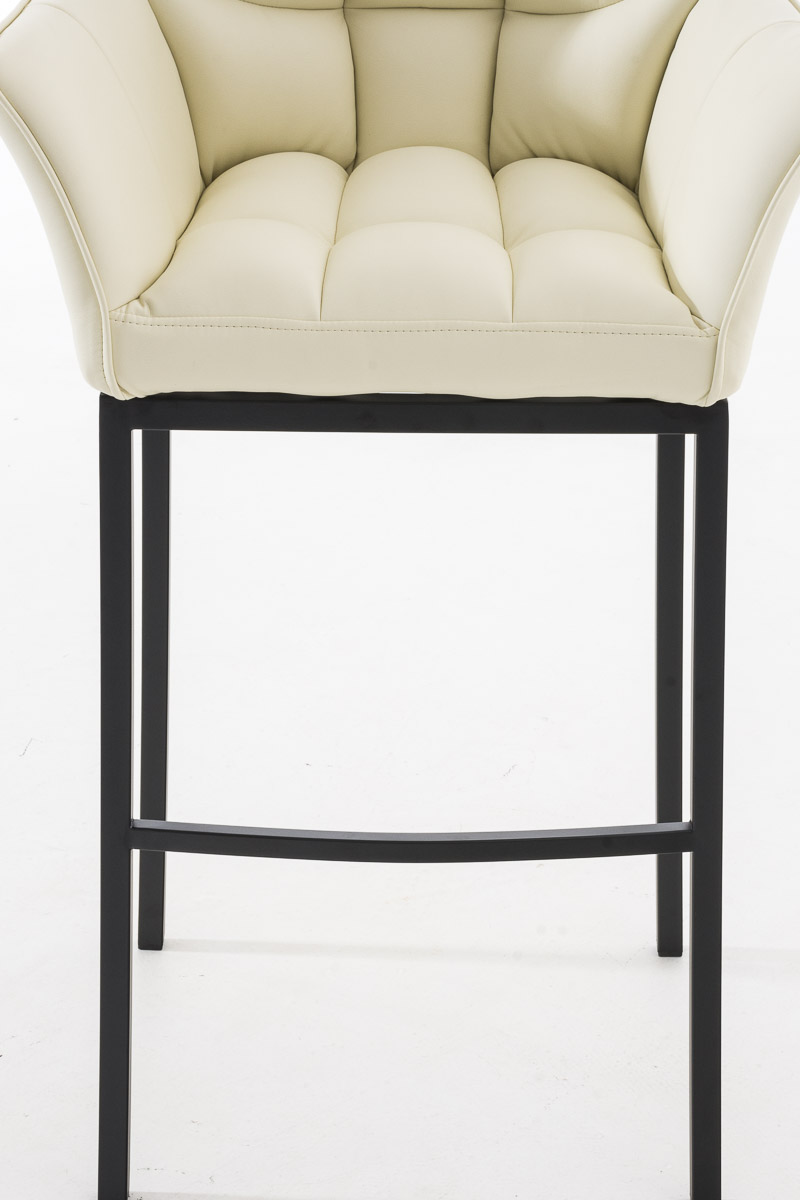 Barhocker Damaso B mit 4-Fuß Gestell, creme