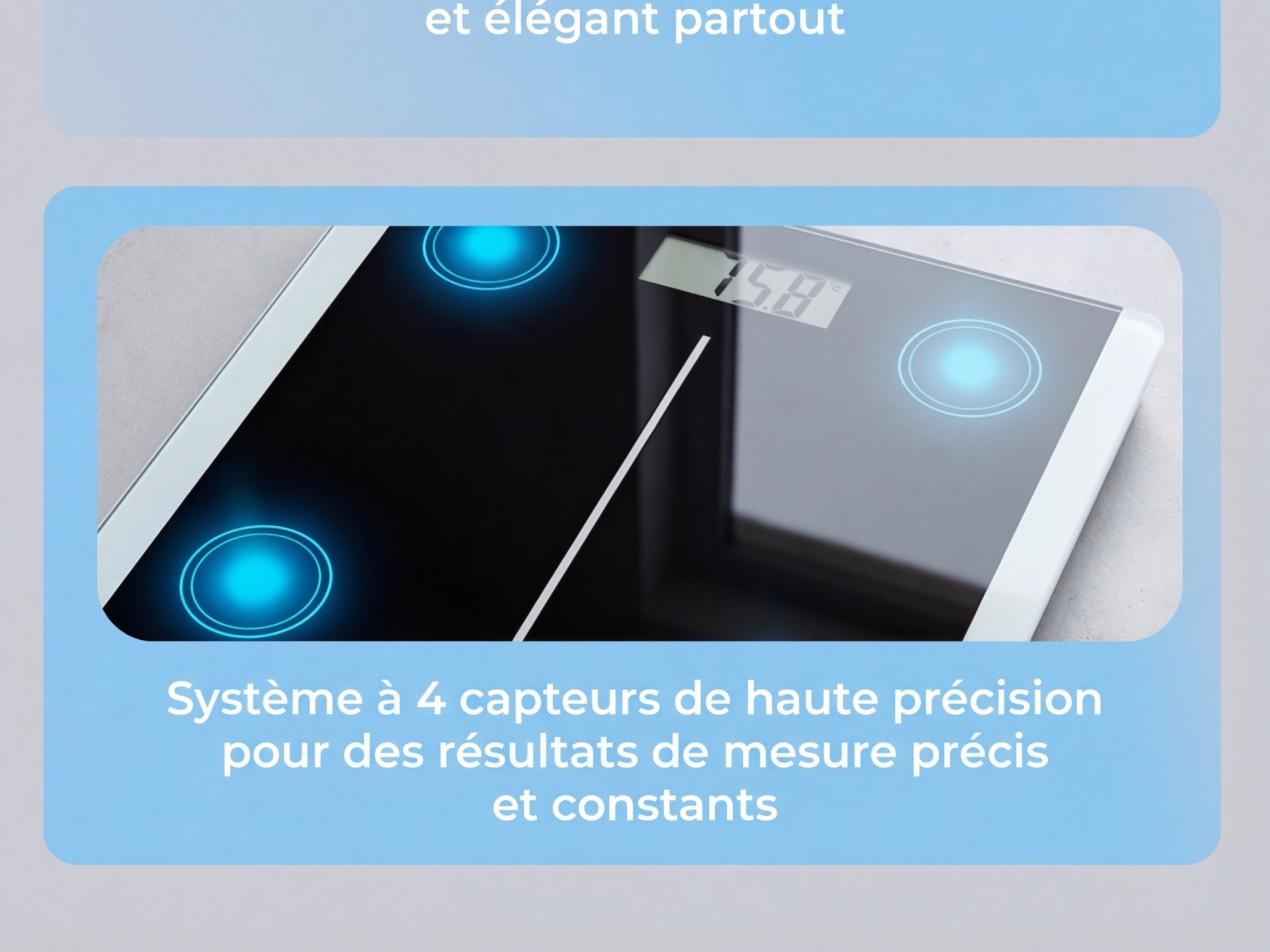 Digitale Personenwaage mit DMS-Sensorsystem - LCD Display