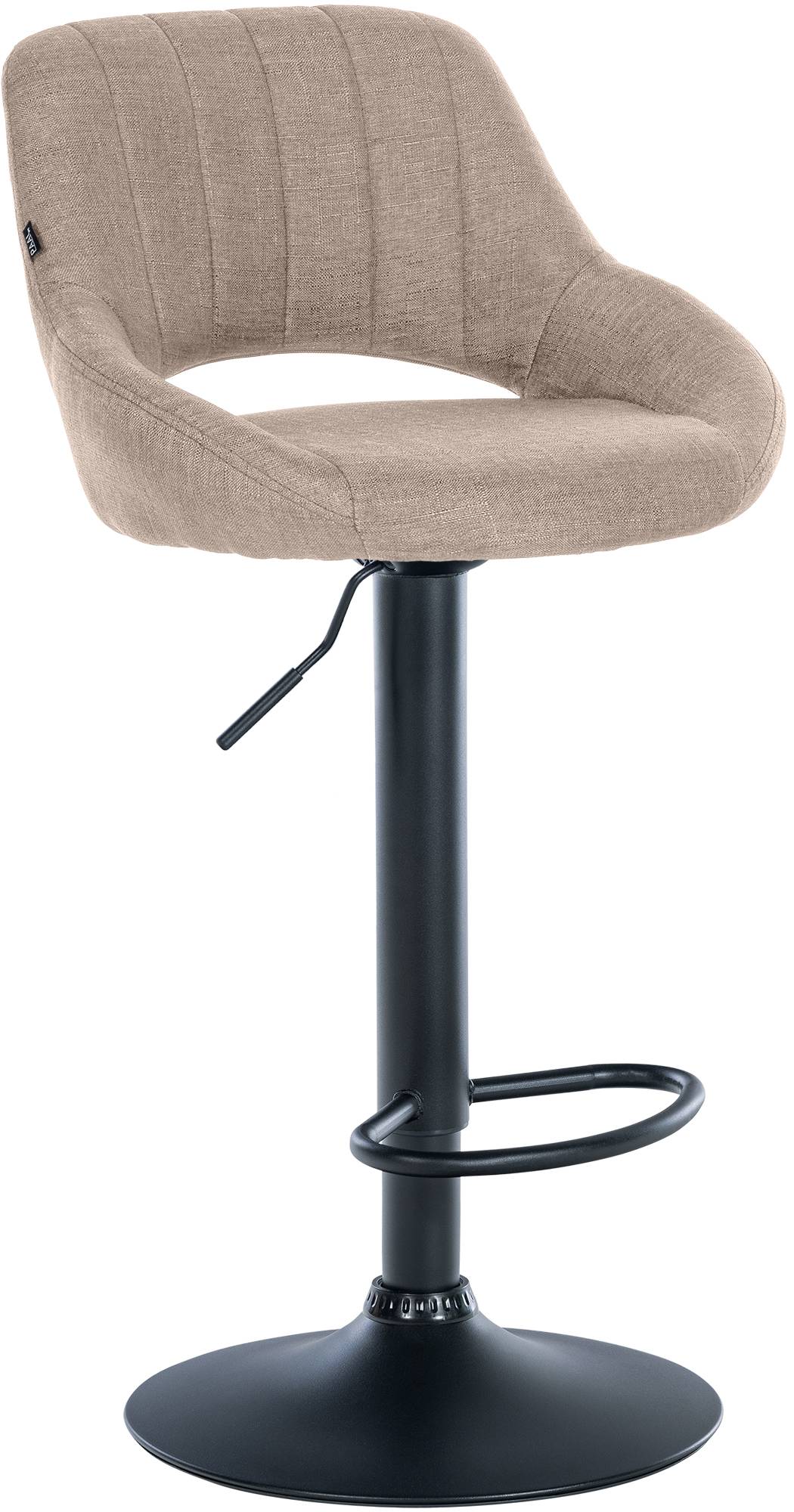 Barhocker Milet Stoff schwarz, taupe