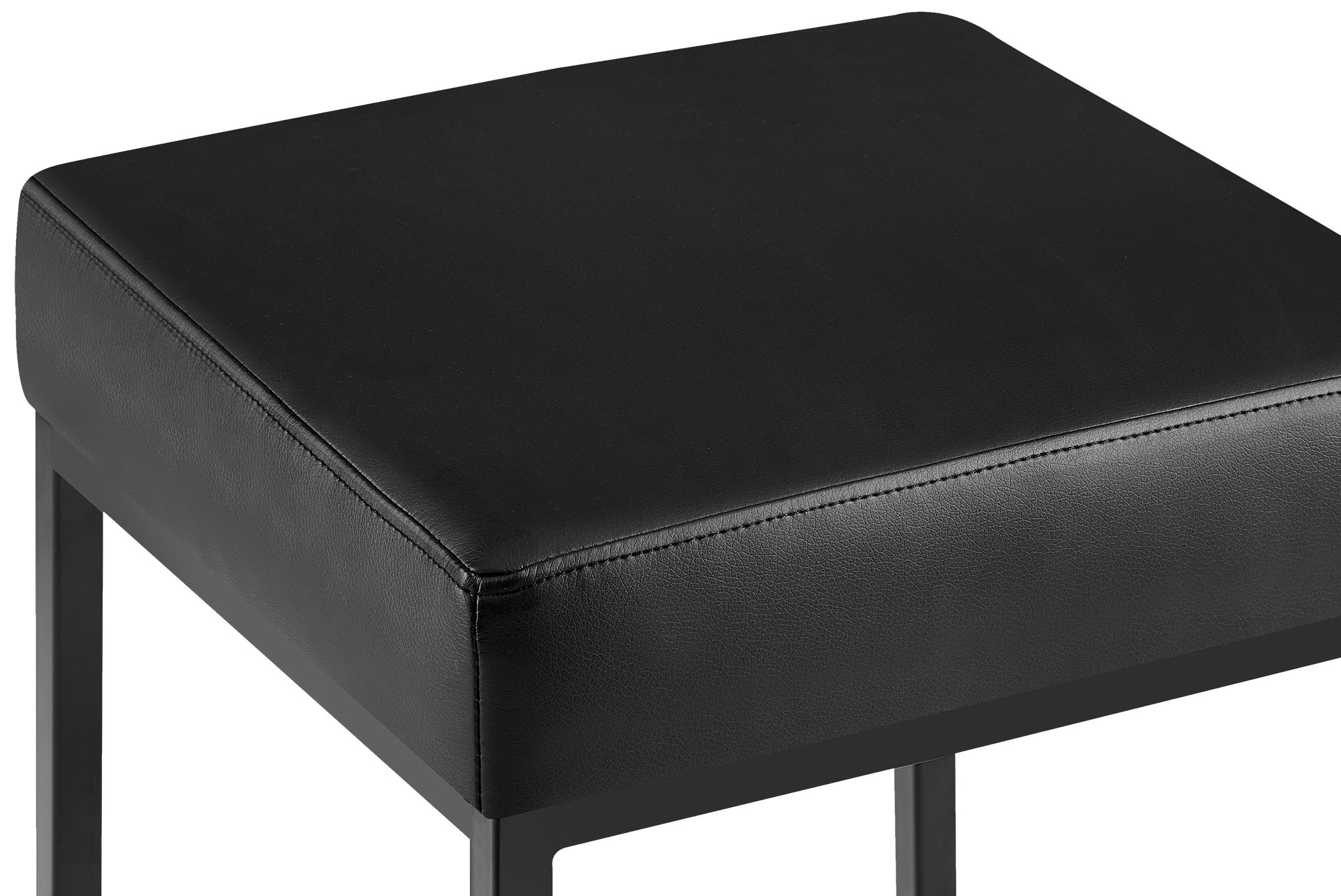 2er Set Barhocker Montreal 85 Kunstleder schwarz, schwarz