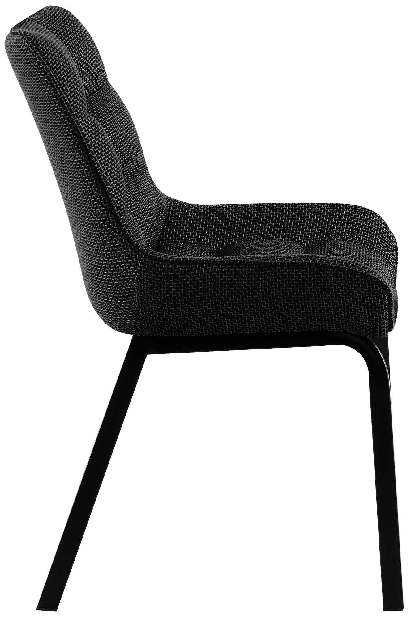 2er Set Stuhl Saranda Stoff schwarz, titangrau