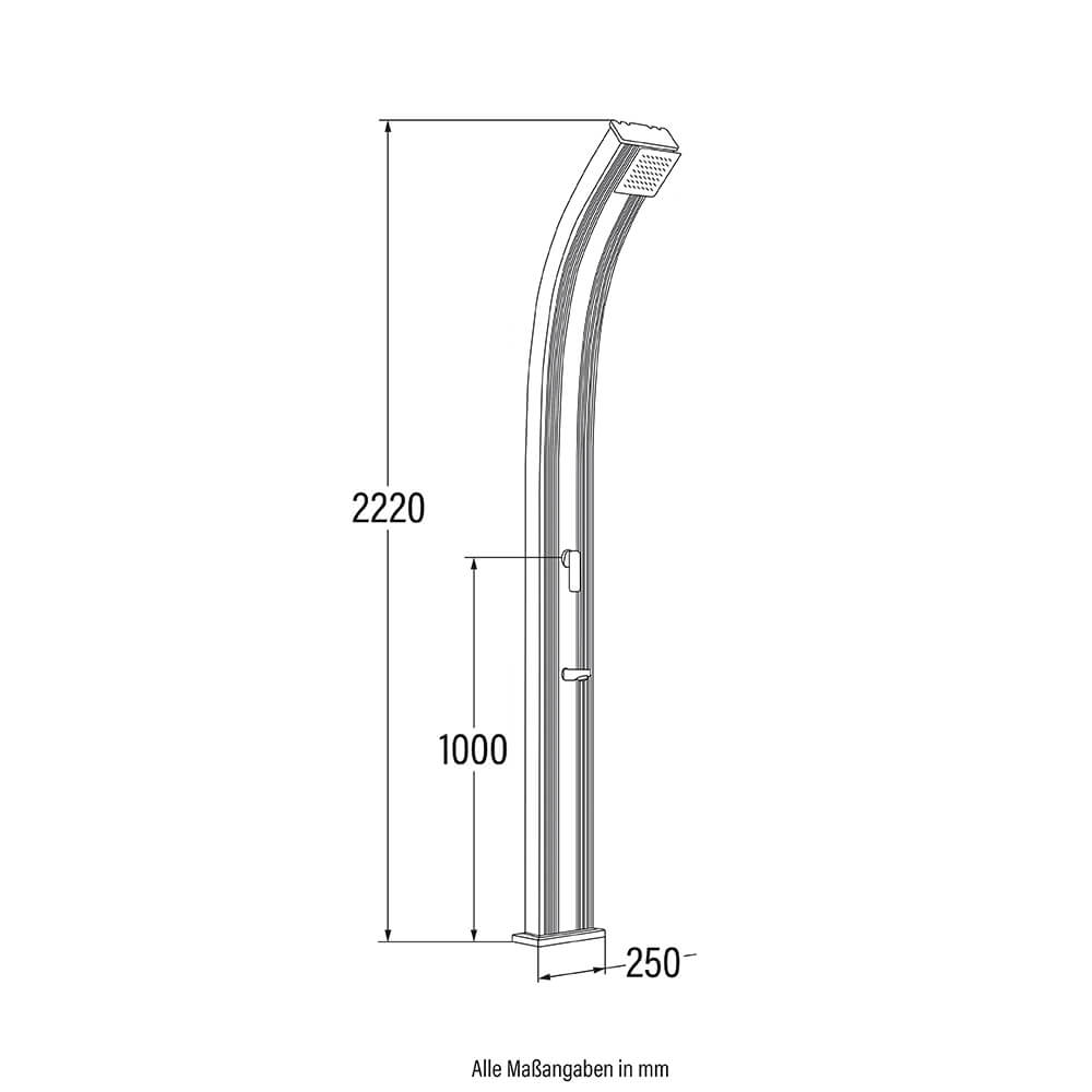 Solardusche aus Aluminium ATHEN