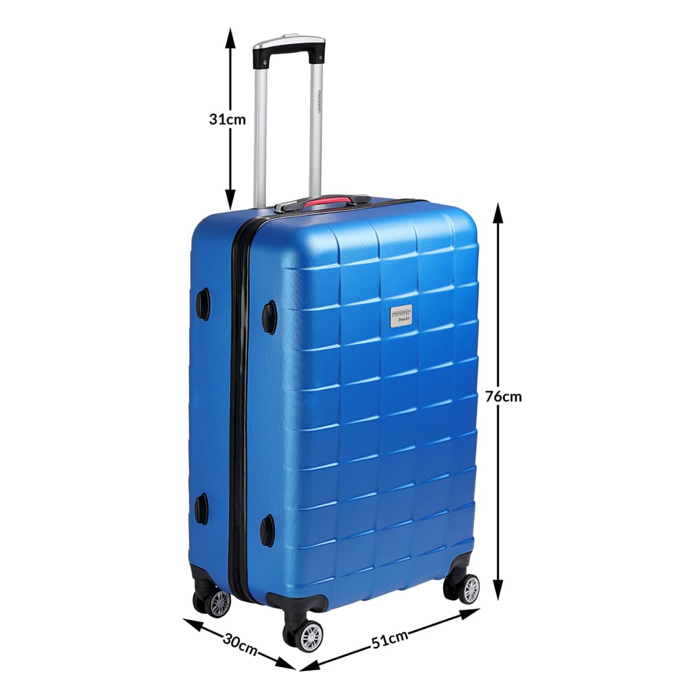 Hartschalenkoffer XL Rollen 360º Reisekoffer 105L Blau ABS
