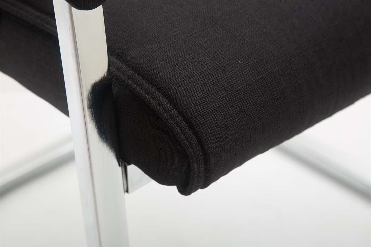 XL Besucherstuhl Anubis Stoff, schwarz
