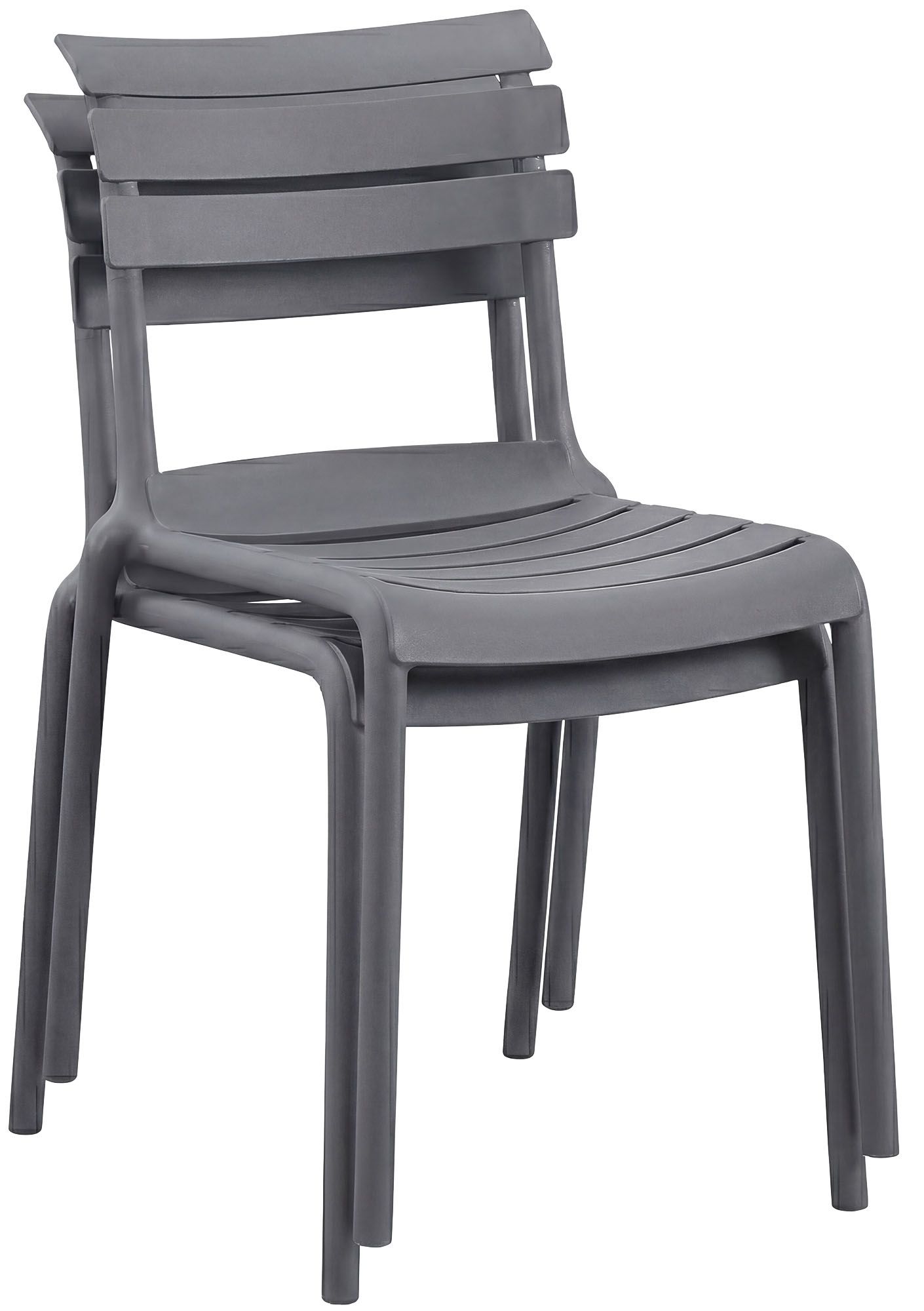 Gartenmöbel-Set Vela mit 2 Stühlen, dunkelgrau