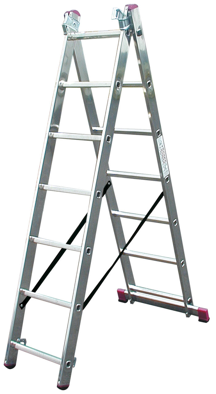 CORDA Vielzweckleiter mit Treppenfunktion 3x7 Sprossen