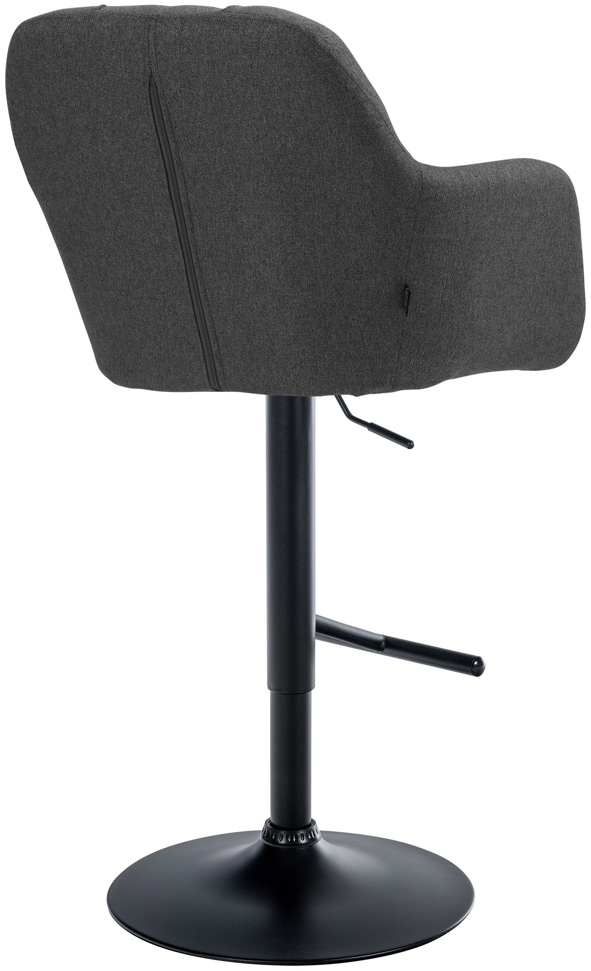 Barhocker Natoma Stoff schwarz, dunkelgrau