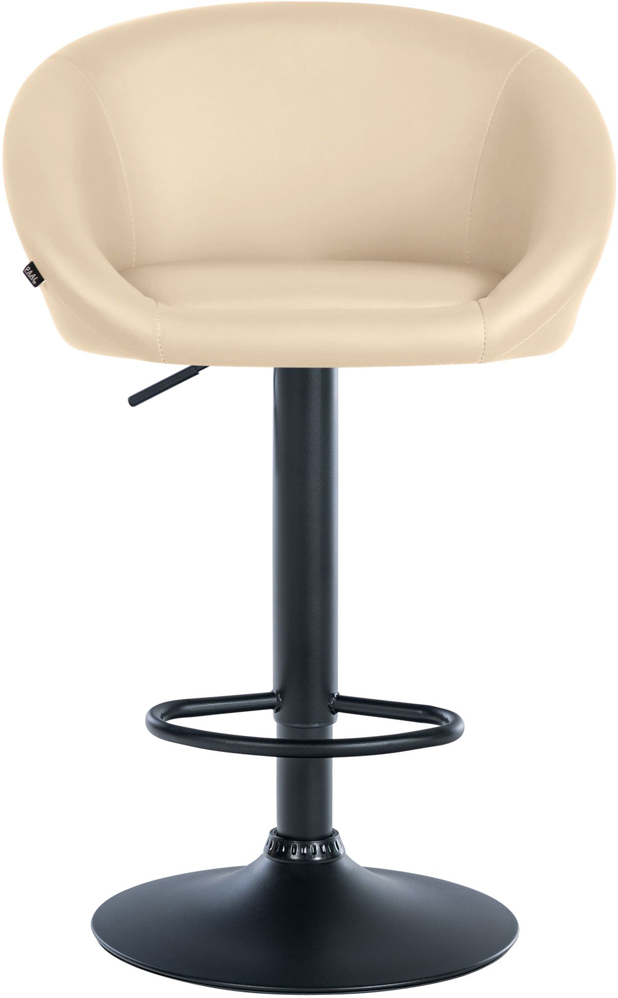 Barhocker Davie Kunstleder schwarz, creme