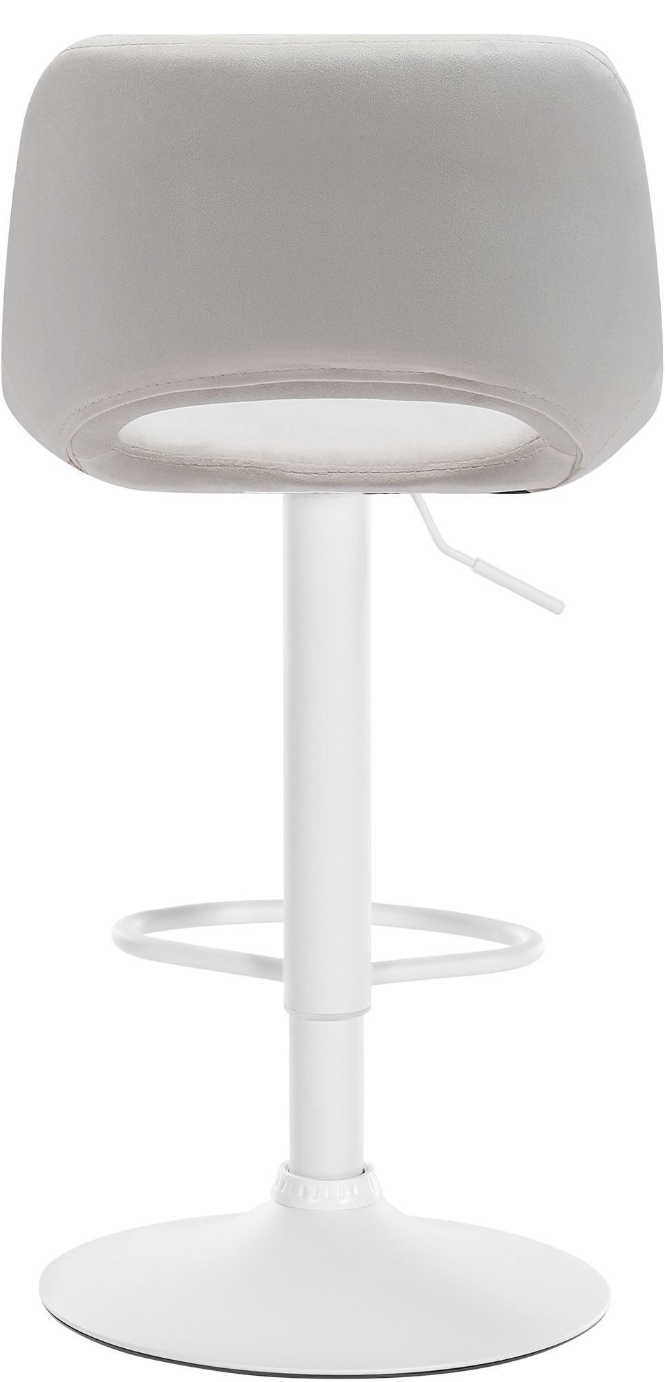 2er Set Barhocker Camden Samt weiß, creme