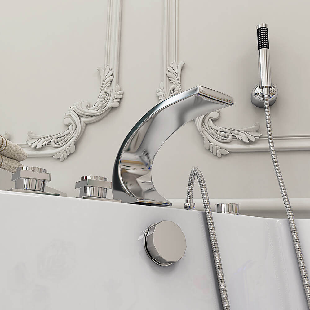 Whirlpool Badewanne mit Lichttherapie ATLANTIC L 140 x 140 cm