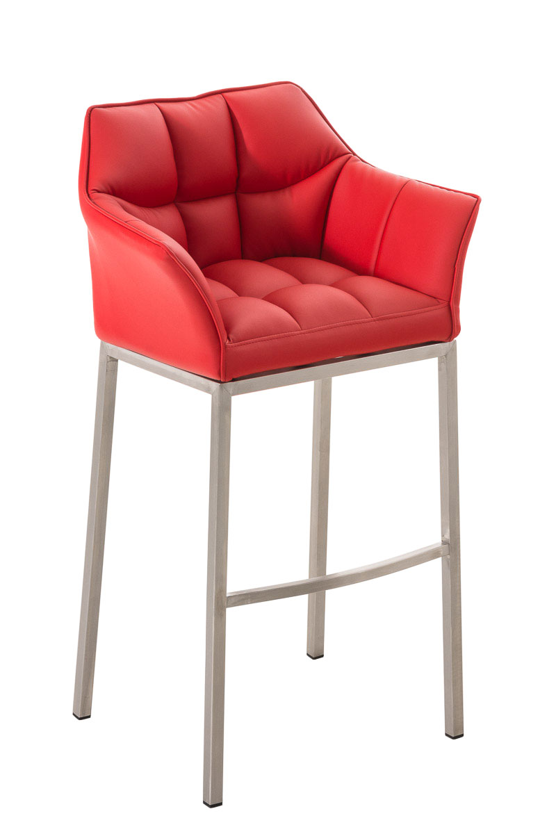Barhocker Damaso E mit 4-Fuß Gestell, rot