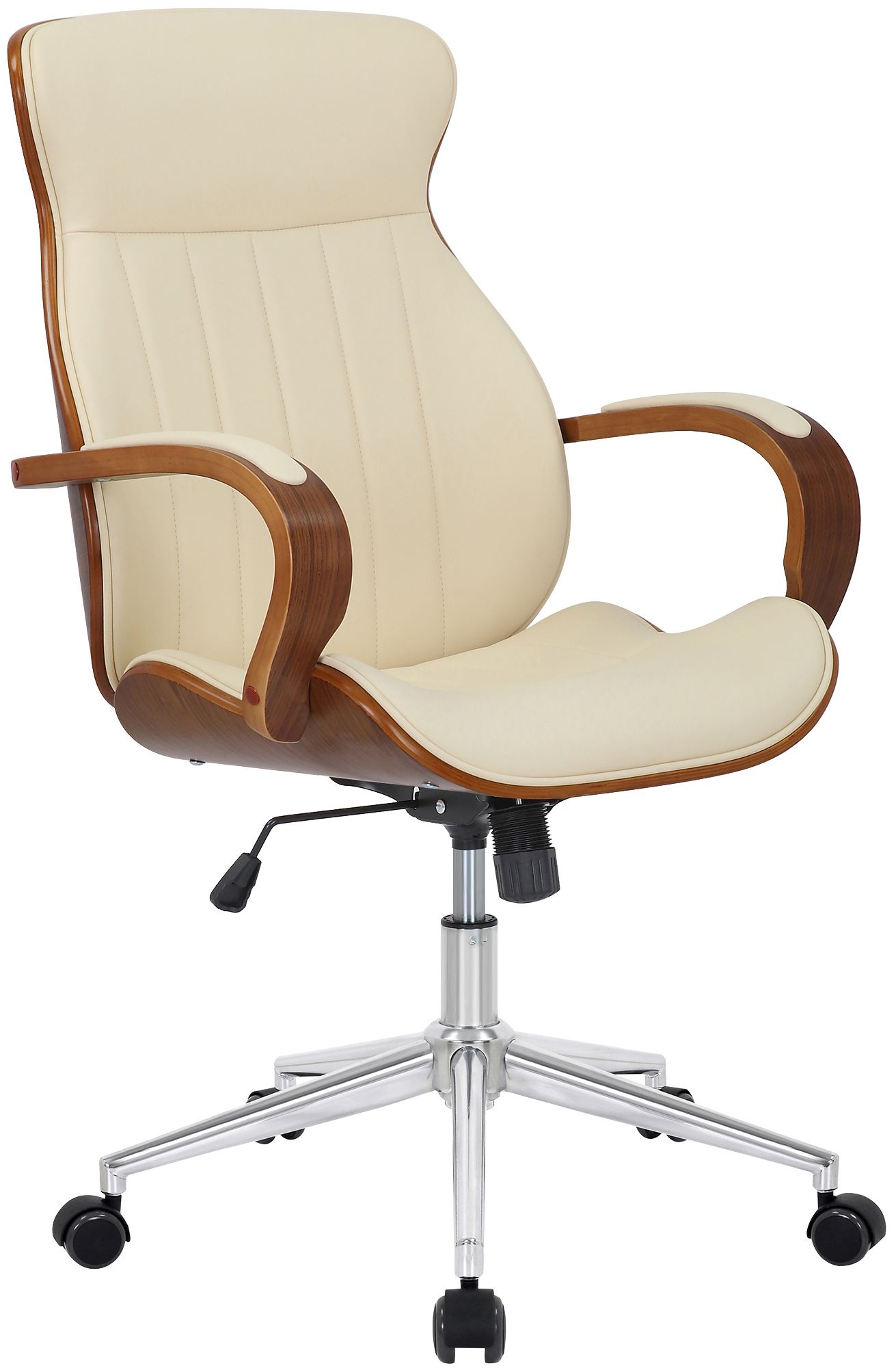 Bürostuhl Melilla Kunstleder, walnuss/creme
