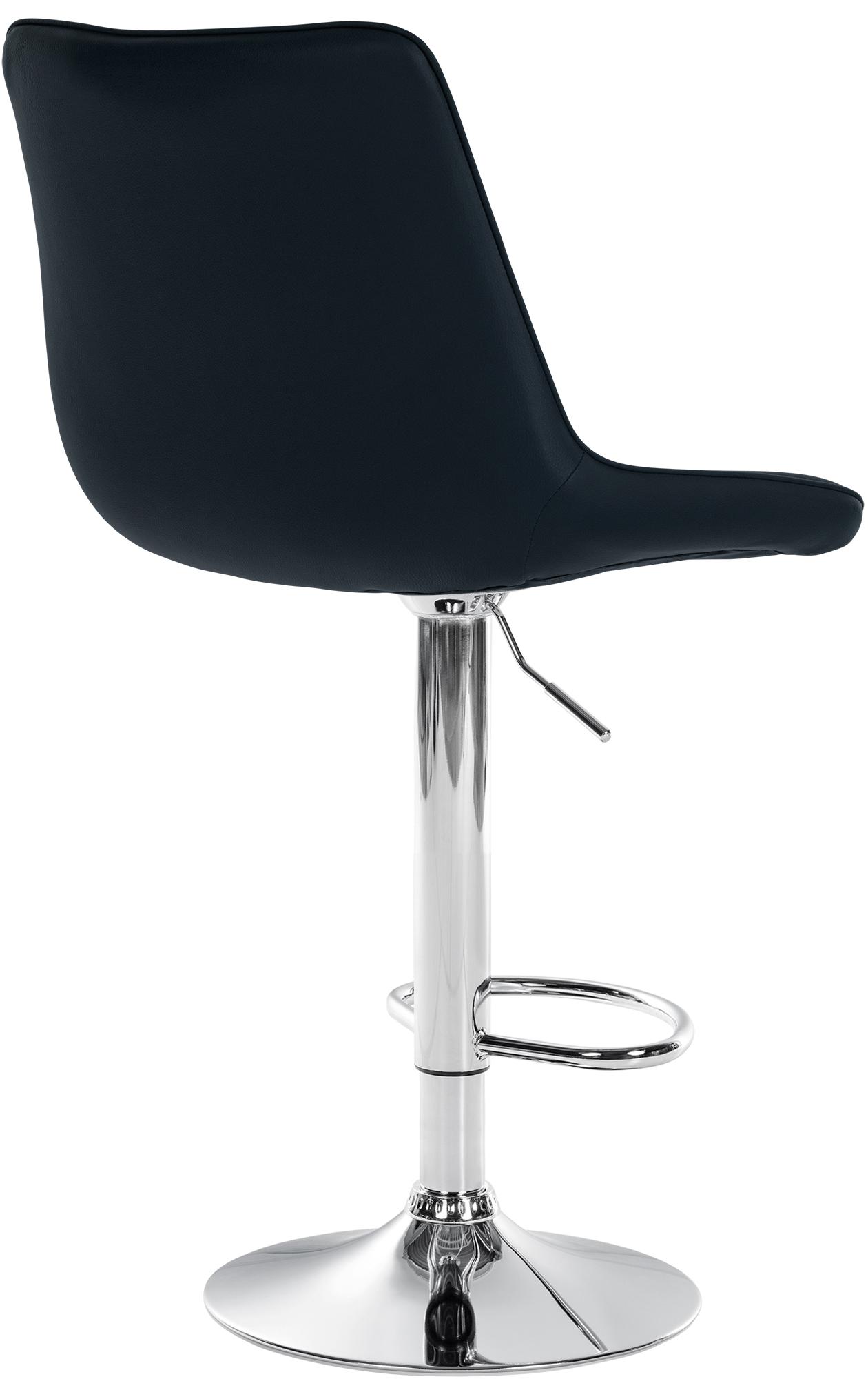 2er Set Barhocker Toni Kunstleder chrom, schwarz
