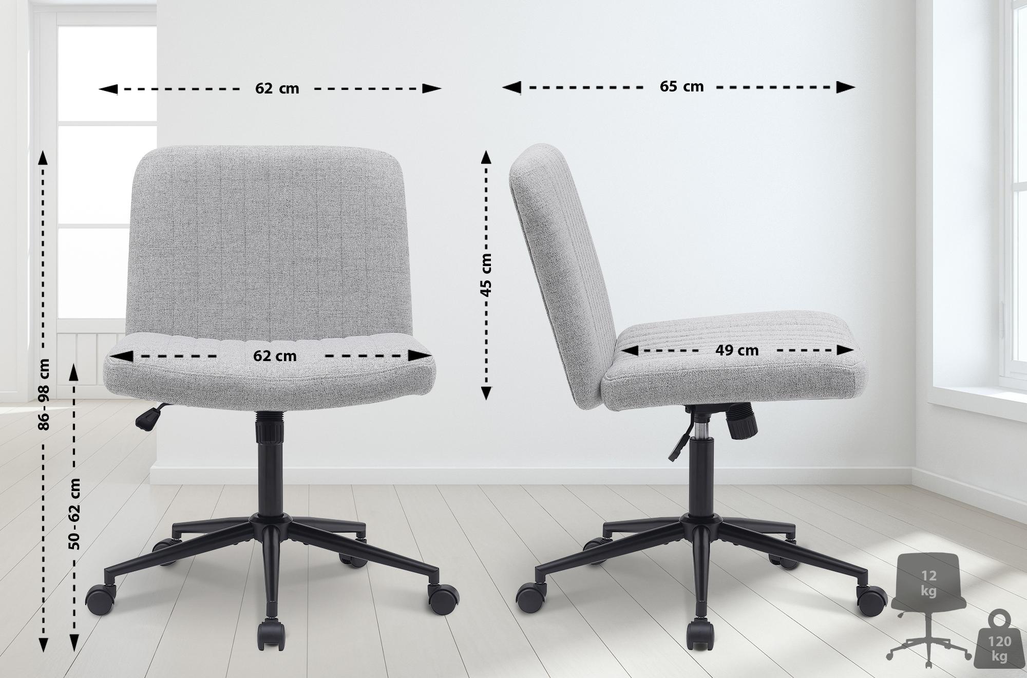 Bürostuhl Kingman Stoff, hellgrau