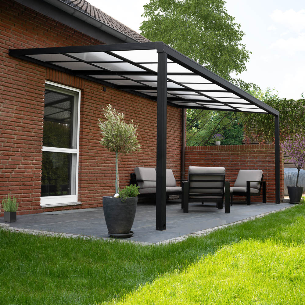 Terrassenüberdachung SOLIS DELUXE - 290 x 295 x cm Grau