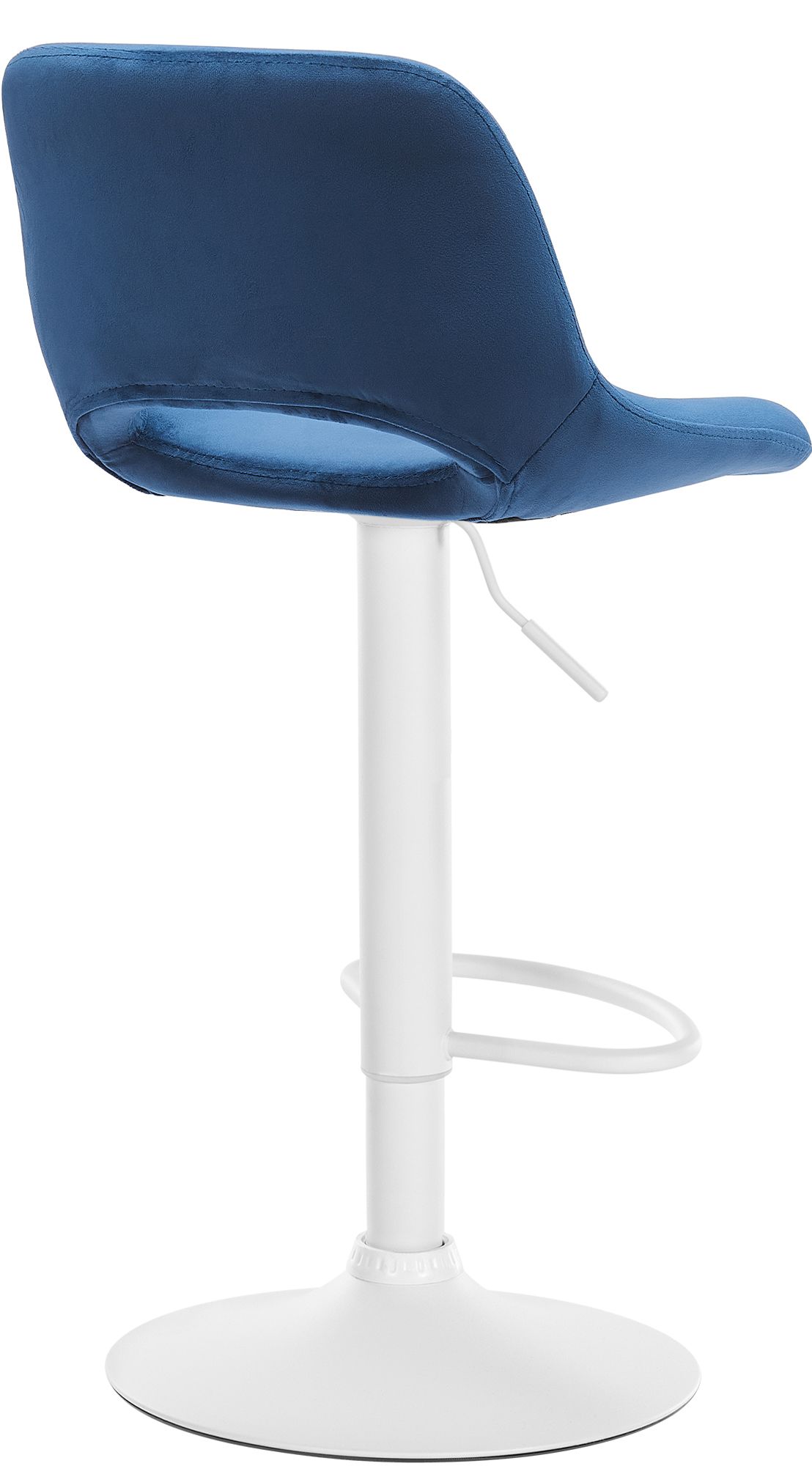 2er Set Barhocker Camden Samt weiß, blau