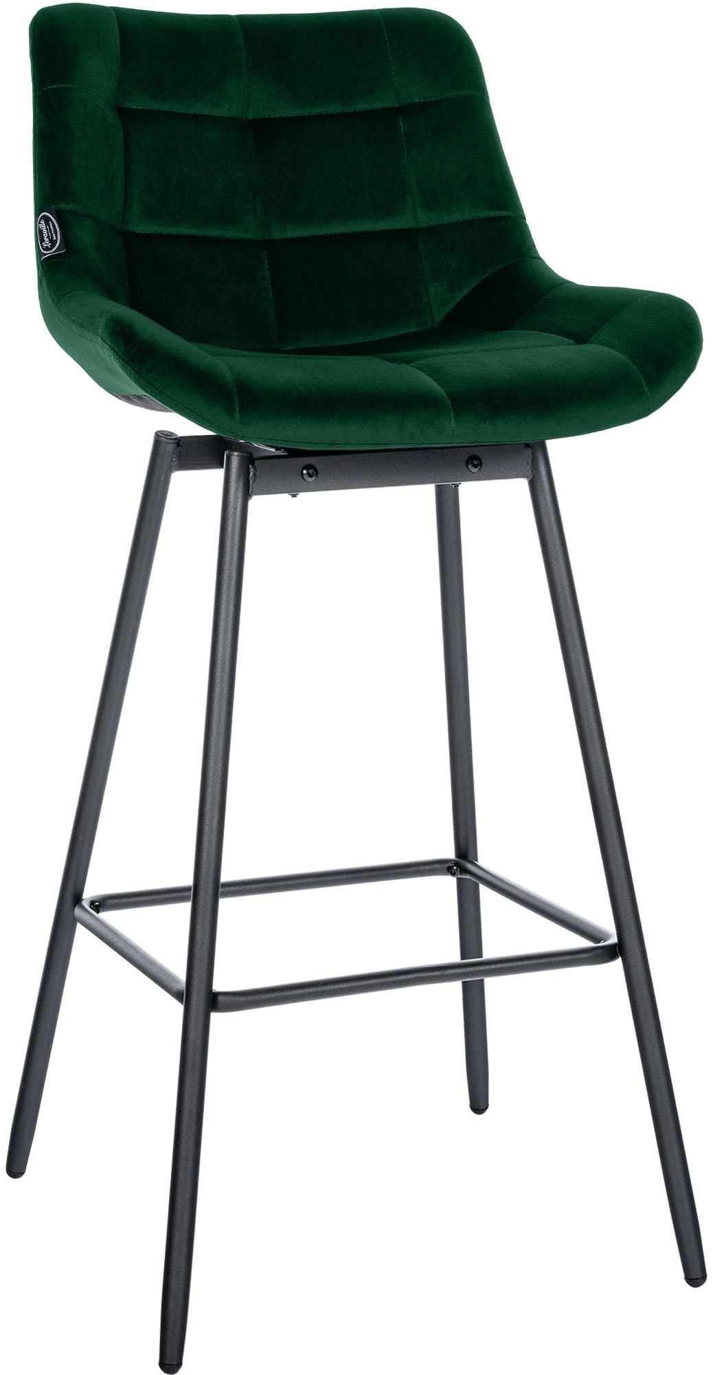 Barhocker Weston Schwenkbar Samt, dunkelgrün