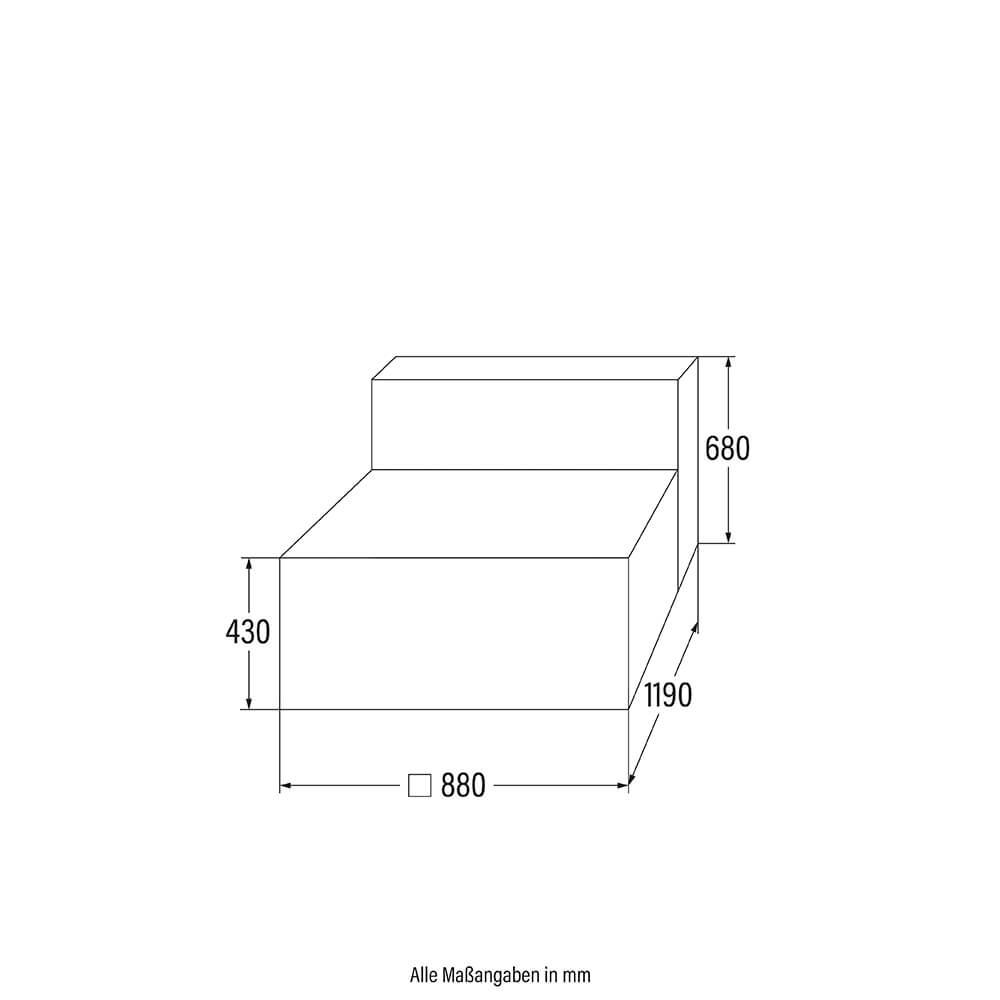 Modulares Sofa Mittelsofa VERONA - 120 x 87 cm Beige
