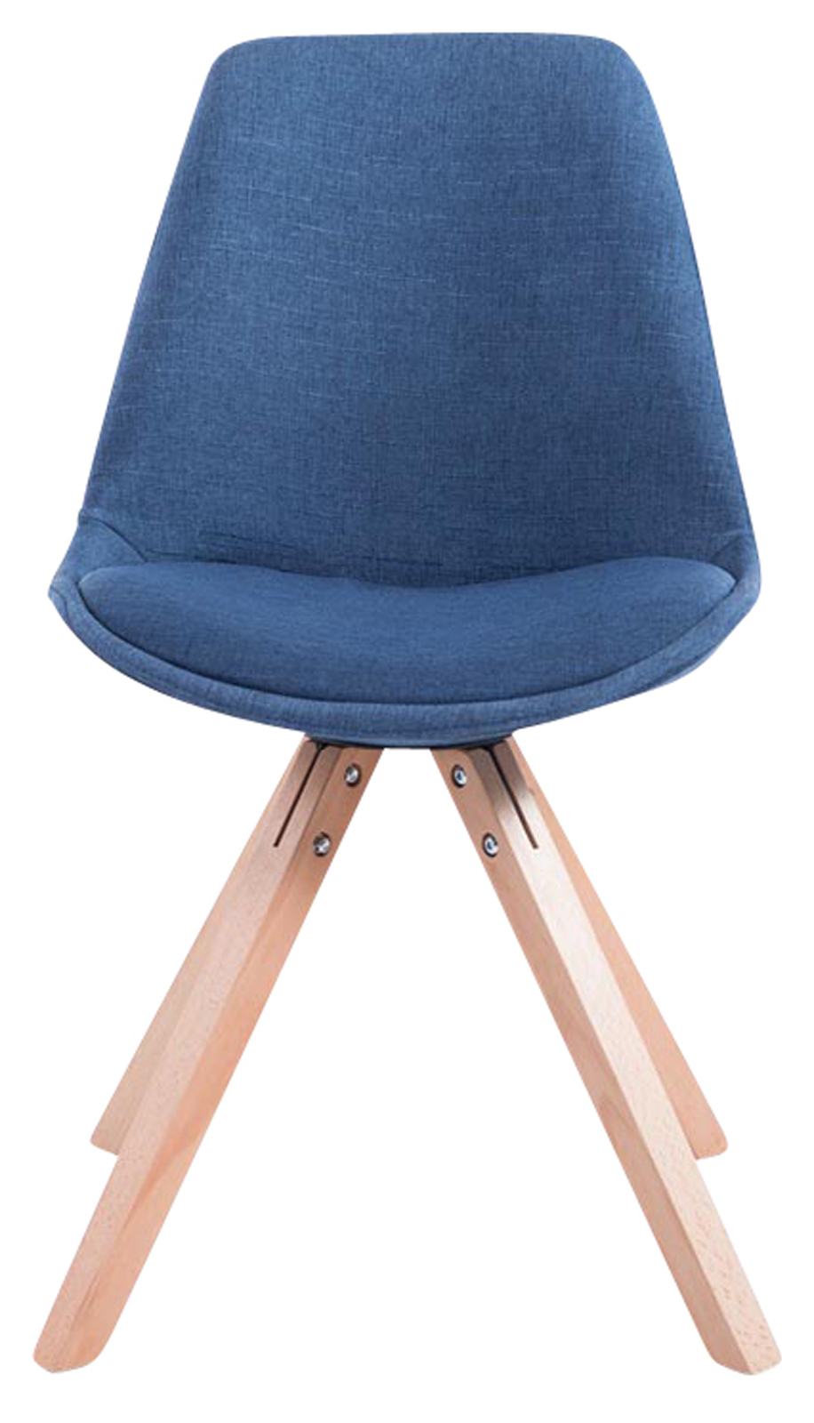4er Set Besucherstuhl Toulouse Stoff Square Natura, blau