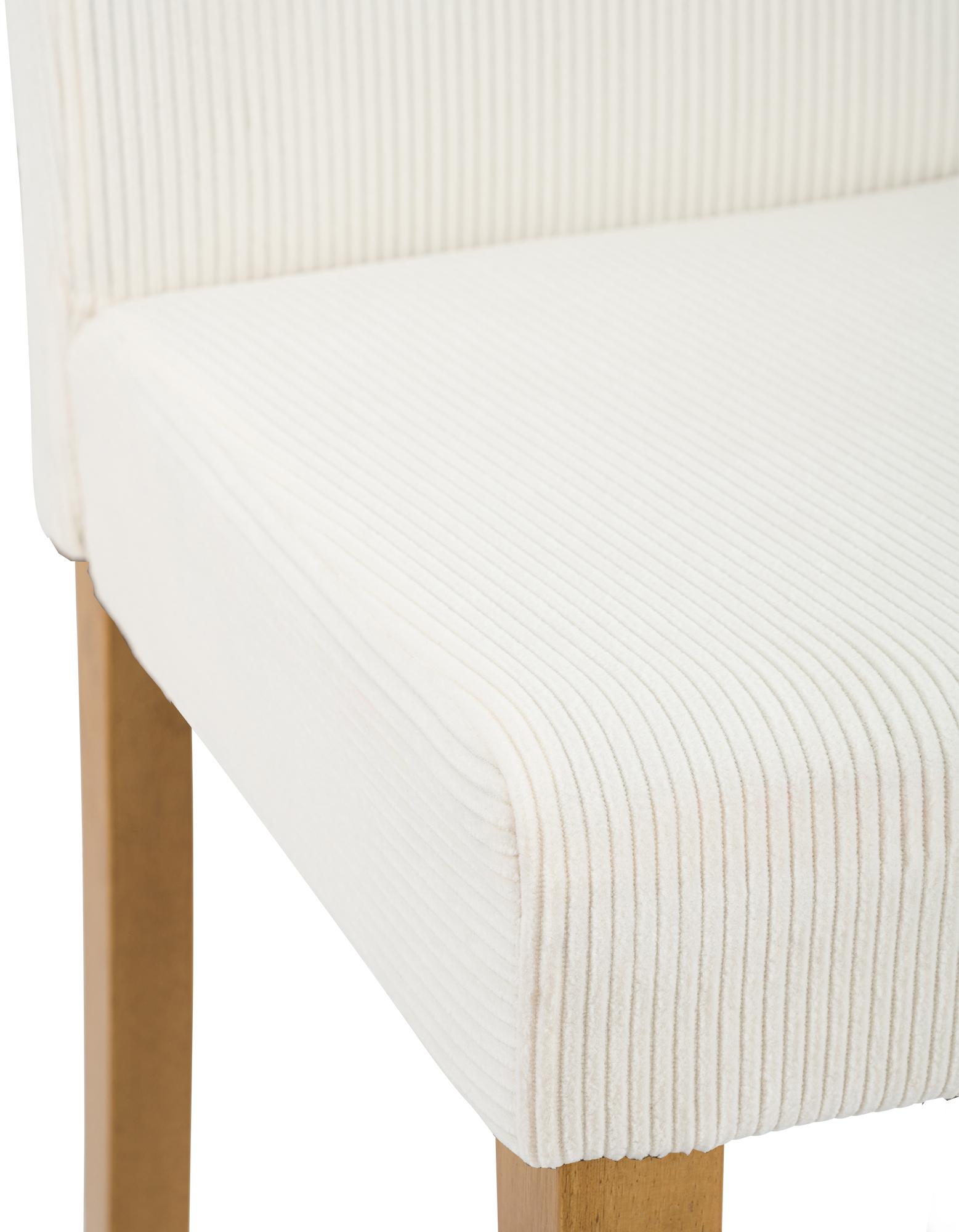 2er Set Esszimmerstuhl Ina Cord antik hell, creme