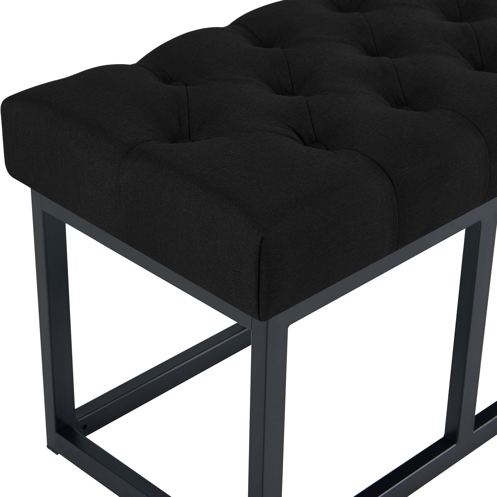 Sitzbank Amun Stoff Schwarz 120 cm, schwarz
