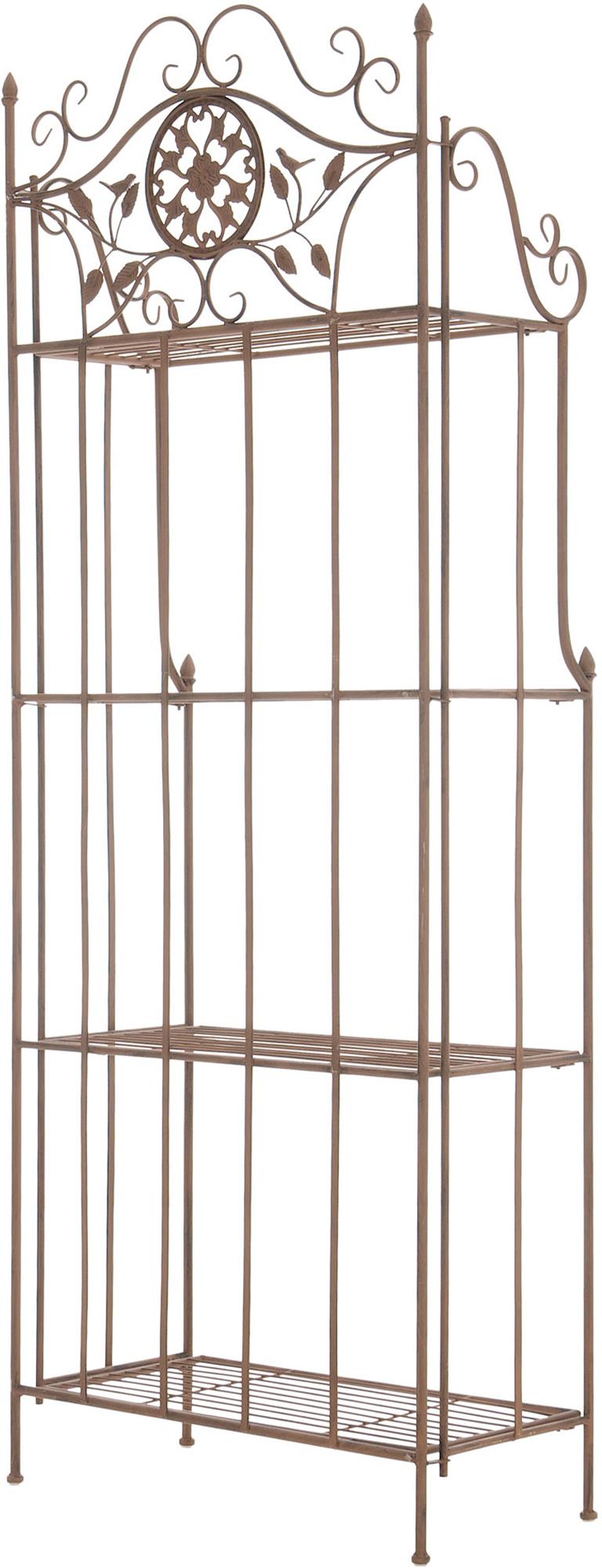 Standregal Flora, antik braun