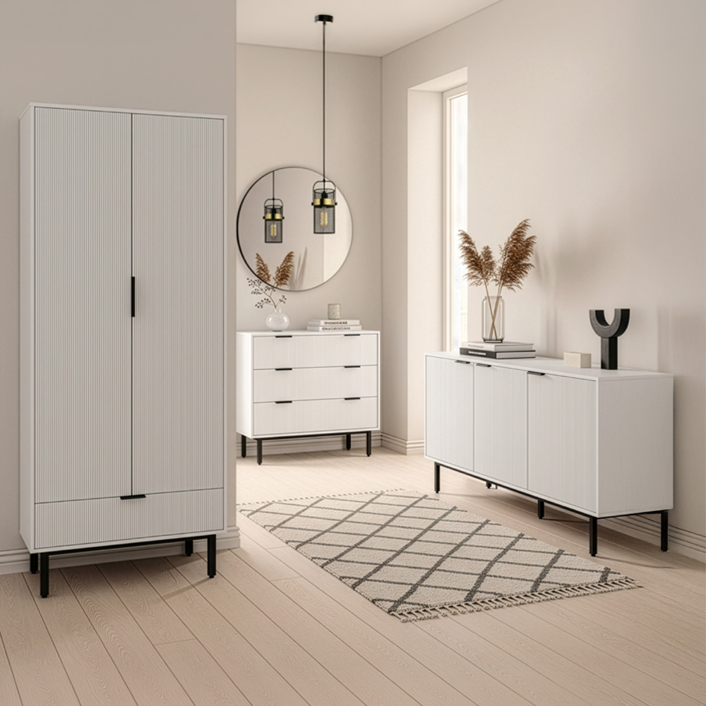 Kleiderschrank NYLA Weiß - 100 x 200 cm