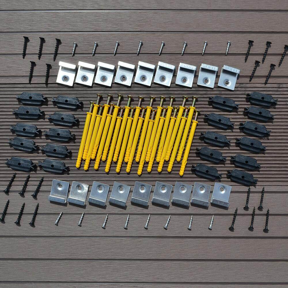 WPC Terrassendielen SAMANA PREMIUM Komplettset (inkl. Unterkonstruktion) - Antik 2m²