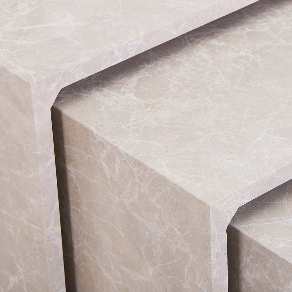 Beistelltisch IRIMA – 3er SetMarmor Beige