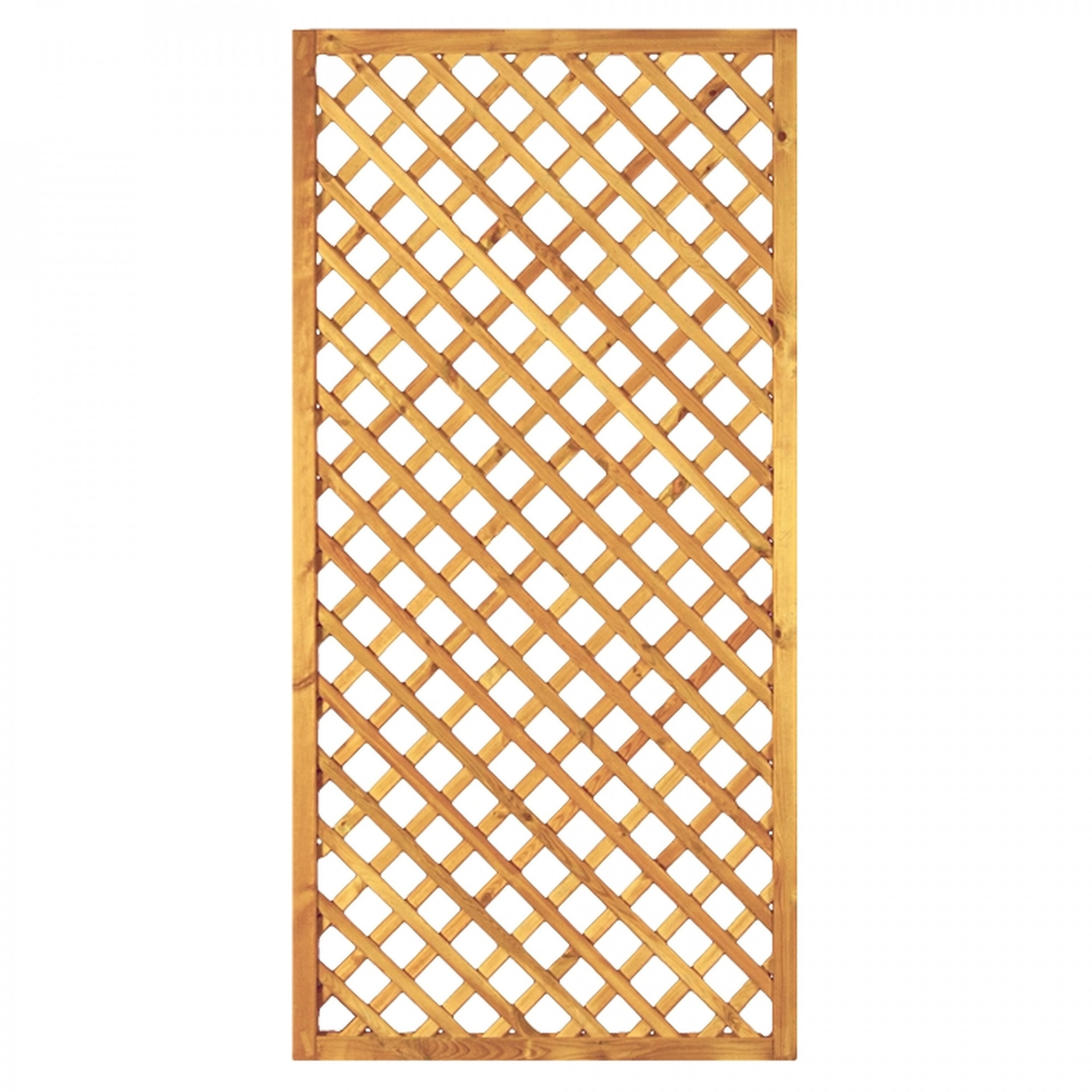 Diagonal-Rankzaun 90 x 180 cm, MW 6 x 6 cm, Rahmen 45/45 mm, kdi grün, Leisten 12 x 30 mm, genagelt