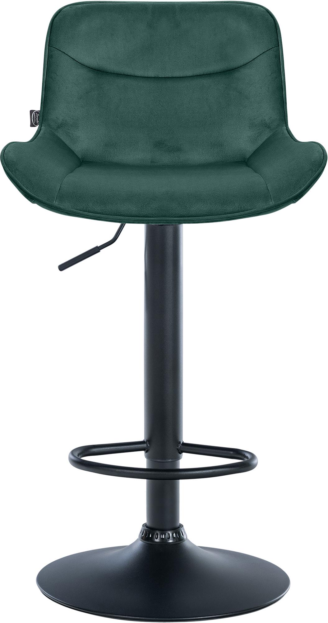 Barhocker Vonore Samt schwarz, grün