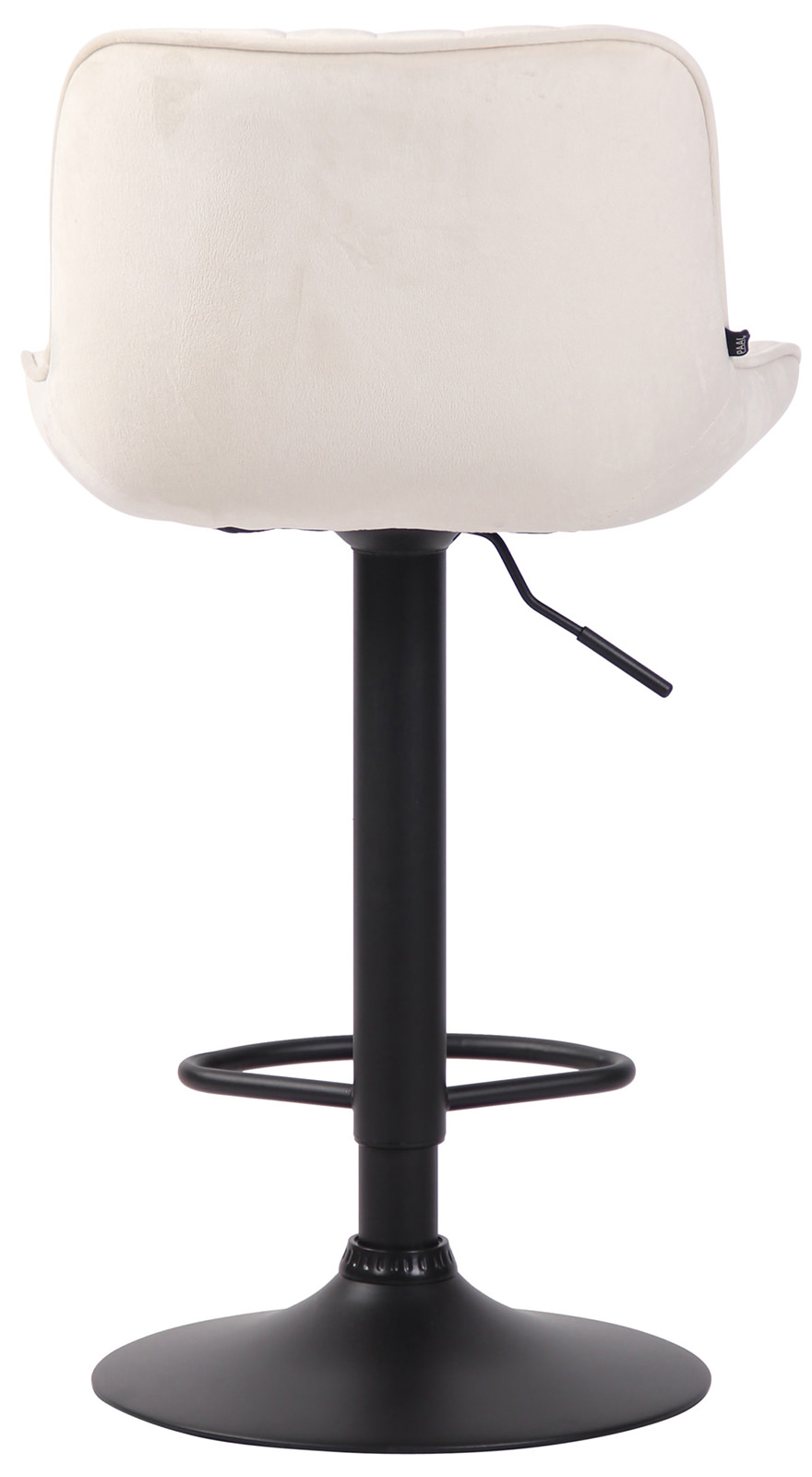 2er Set Barhocker Lentini Samt schwarz, creme