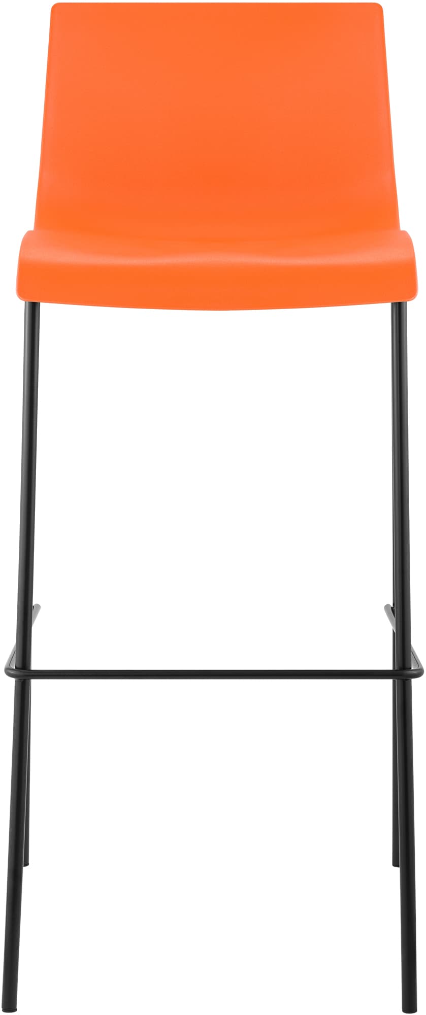 Barhocker Hoover 4-Fuß Gestell schwarz, orange