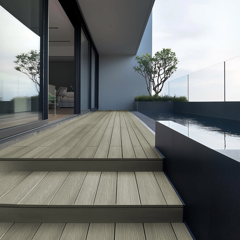 WPC Terrassendielen SAMANA PREMIUM Komplettset (inkl. Unterkonstruktion) - Antik 2m²