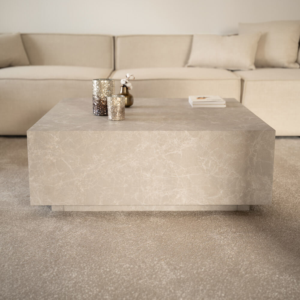 Couchtisch Marmor AMIRI XL - 95 x 95 cm Beige