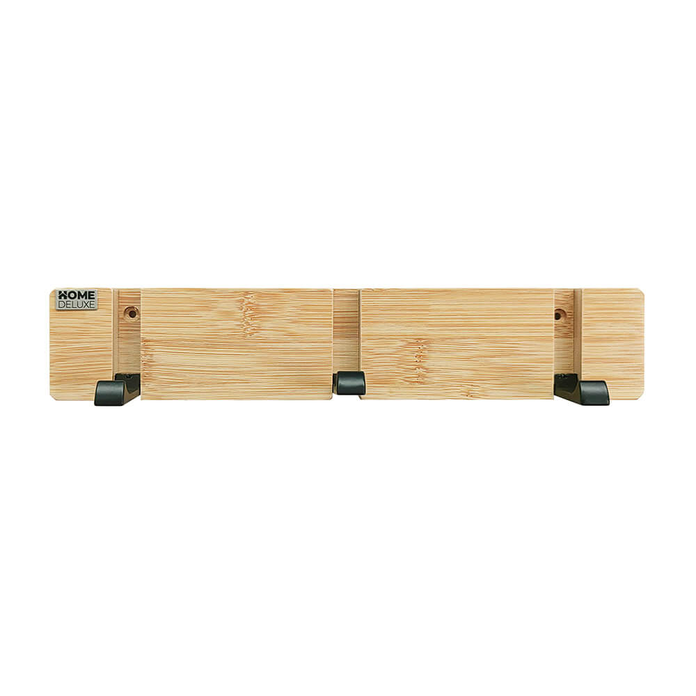 Garderobenleiste HOOK inkl. Haken und Magnete - Bambus