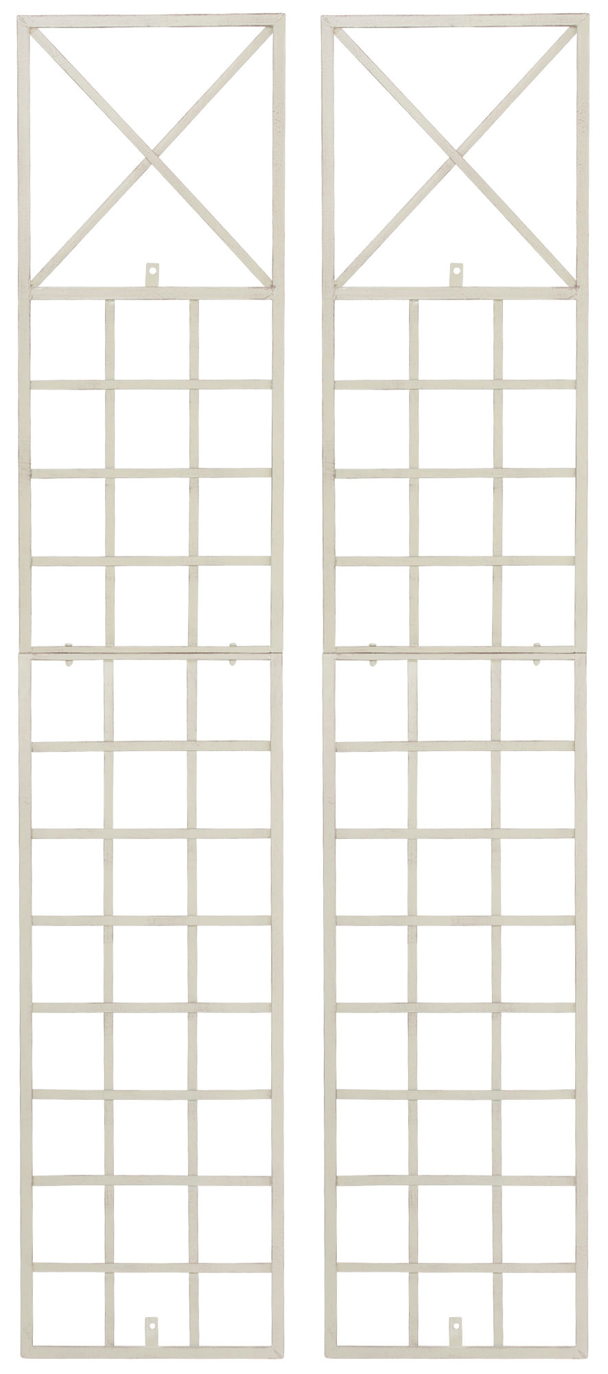 2er Set Rankgitter Trigo, antik-creme