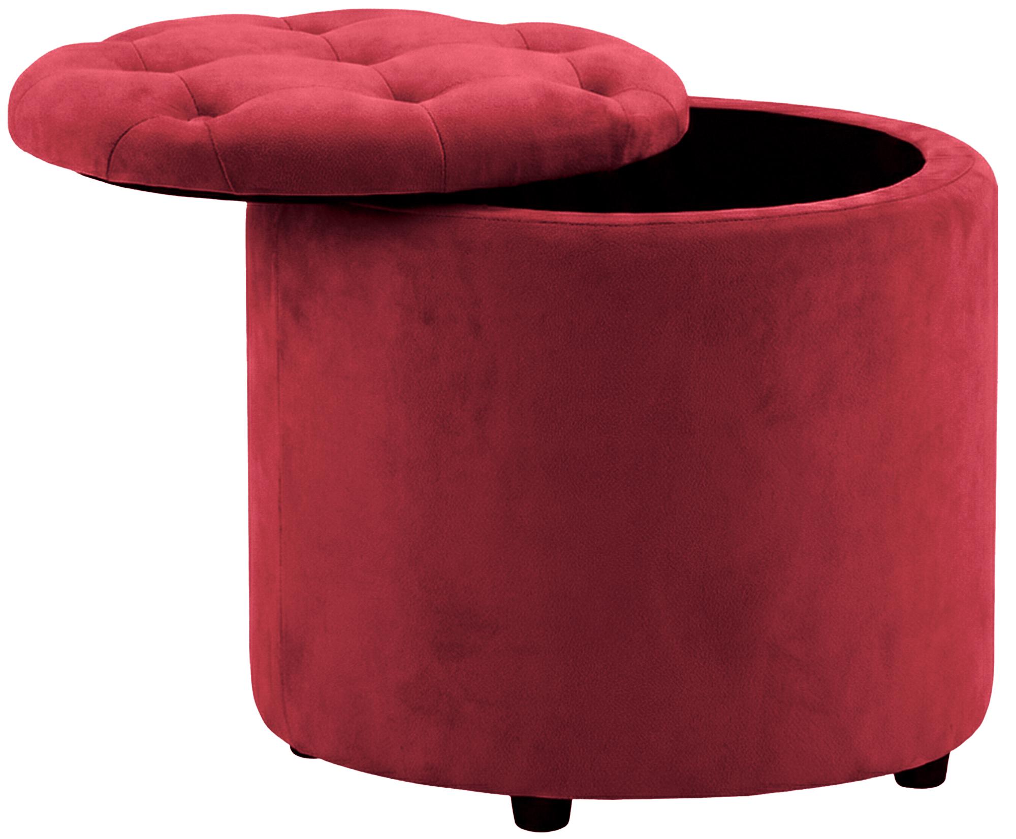 Sitzhocker Pantin Samt, rot