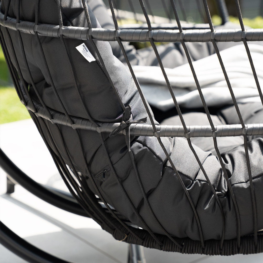 Hängesessel LOMA – 2 Sitzer Schwarz